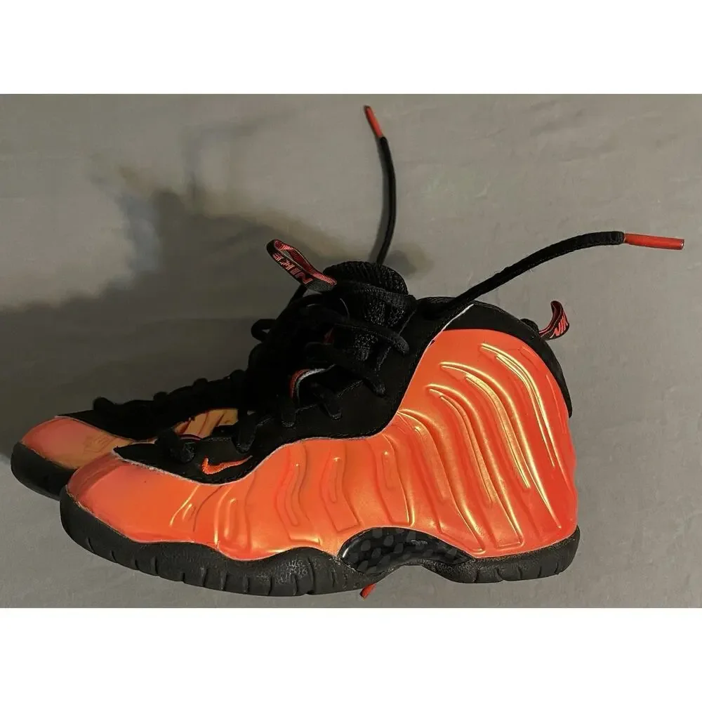 Youth Nike Air Penny Foamposite One 13C Black Orange Great Condition